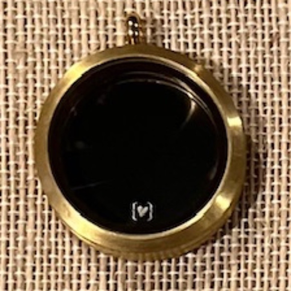 Origami Owl Black & Gold Plaid Large Locket Plate - Picture 4 of 6